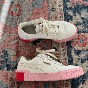 Puma White, Pink and Red Sneakers Size 7W